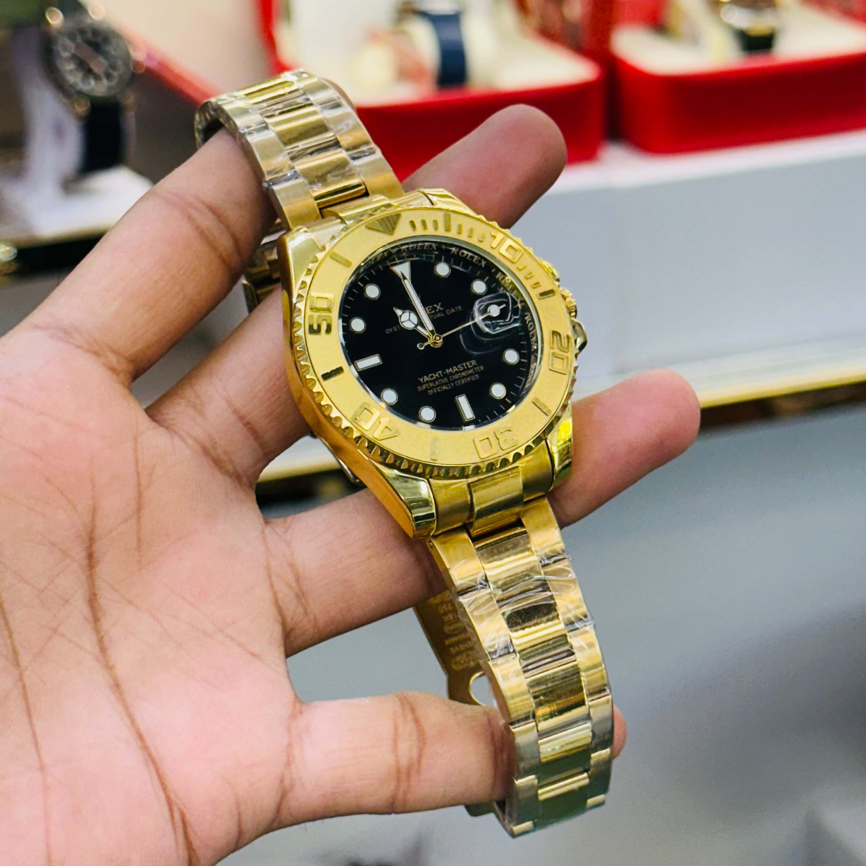 Yacht Master Full Golden Watches